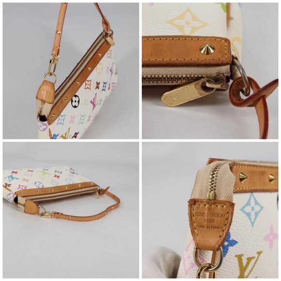 LOUIS VUITTON Monogram Multicolor Pochette Pouch White M92649 LV Auth 139900V - Picture 16 of 16